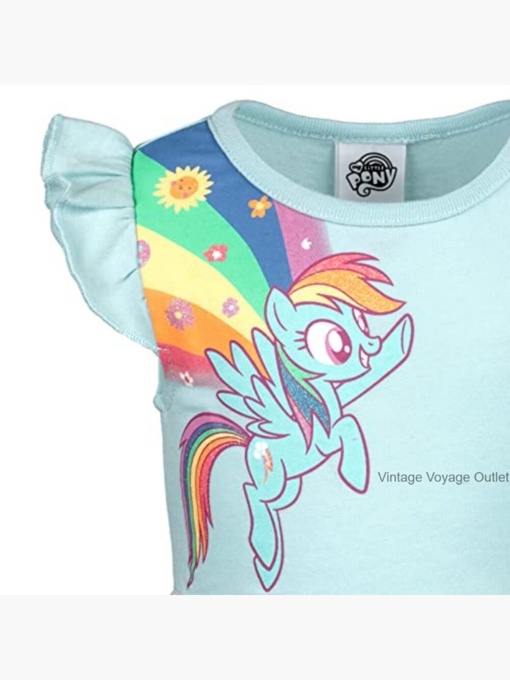 Girls My Little Pony Graphic Short Sleeve A-Line Dress - Picture 5 of 5